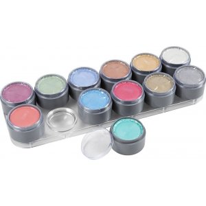 Grimas Face Paint - palette de maquillage - couleurs nacres - 12 x 15 ml