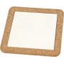 Sous-verres avec cadres en lige - blanc - 2 pcs