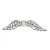 Perles ailes argent 2-pack - 52x10 mm