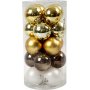 Boules de sapin de Nol - dores - 6 cm - 20 pcs