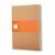 Cahier Journal Large Couverture souple ligne - Kraft marron