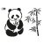 Pochoirs A4 - Panda Bambou