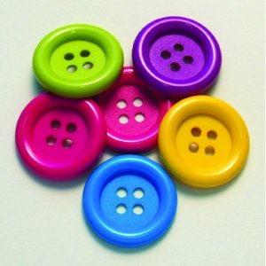 Bouton 35 mm - plusieurs couleurs 6 pcs.  Trs amusant