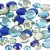 Strass - harmonie bleu/vert - Rond - 6+9+12 mm - 360 pcs