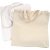 Sac textile - blanc avec anse longue - nature clair avec anse courte - 2 x 10 pcs