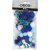 Pompons - bleu clair - bleu fonc - blanc - 48 pcs