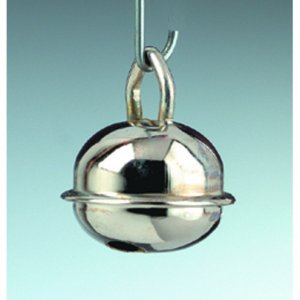 Petites cloches rondes 15 mm - couleur argent 8 pcs.