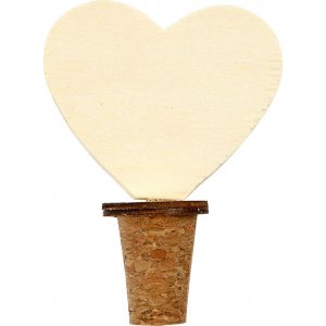 Lige avec coeur en bois - 12 pcs