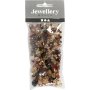 Perles en plastique  facettes Harmony - mixtes - dores - 50 g