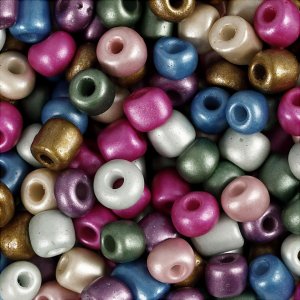 Perles de rocaille - couleurs mtallises - 720 g