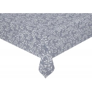 Toile cire PVC Petite feuille - Bleu