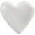 Coeurs en polystyrne - blanc - H11 cm - 25 pcs