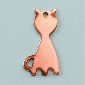 Pendentif 25 x 13 mm - chat