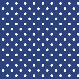 Toile cire PVC Dot - Bleu