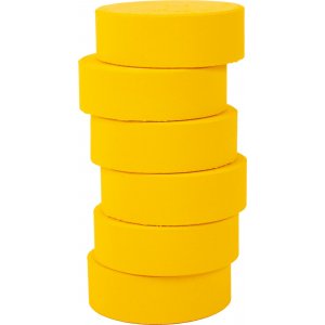 Rondelles de couleur 55-57 mm - jaune chaud - 6 pcs