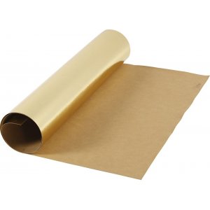 Papier cuir - or - uni, feuille - 1 m