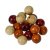 Perles rondes en bois de couleurs mlanges 12mm 25g - Marron mlang