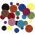 Cercles dcoratifs en caoutchouc - couleurs de paillettes mlanges - 150 pcs