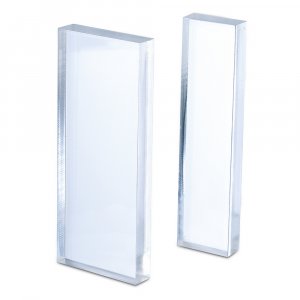 Bloc acrylique 10x4 x 1 / 10x2,5 x 1 cm - transparent 2 parties