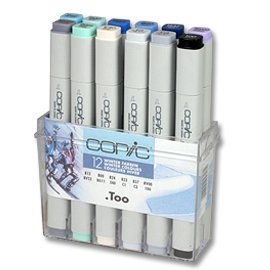 Coffret Copic Marker - 12 stylos - Couleurs hivernales