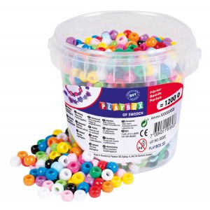 Perles en plastique en seau - 1200 pcs