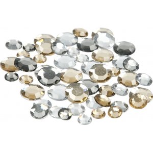 Strass - huile dore - Rond - 6+9+12 mm - 360 pcs