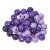 Perles rondes en bois de couleurs mlanges 8mm 25g - Violet mlang