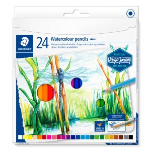 Crayons de couleur aquarelle - 24 crayons