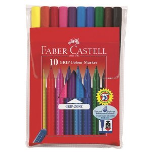 Set de crayons de couleur fibre Faber-Castell Redline - 10 Stylos