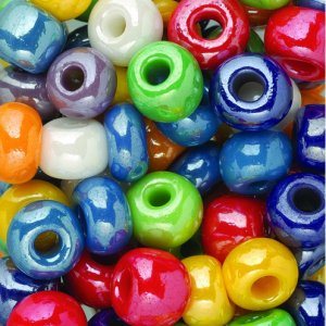 Perles de rocaille mix 9 mm - couleurs mlanges - opaques, lustre