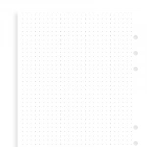 Feuille de notes pour Filofax - A5 - Pointill - Blanc