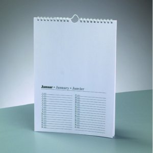 Calendrier pour dessiner A4 - blanc