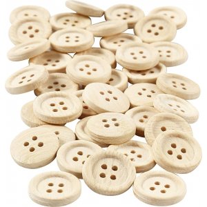 Boutons en bois - 40 pcs