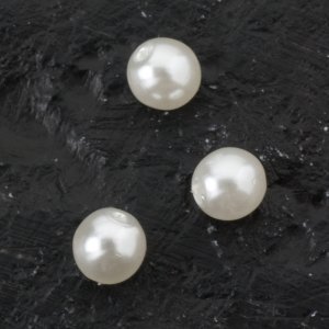 Perles de cire en verre 4 mm Blanc - 60 pcs