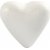 Coeurs en polystyrne - blanc - H11 cm - 5 pcs