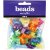 Perles en plastique - couleurs vives - brillantes - 125 ml