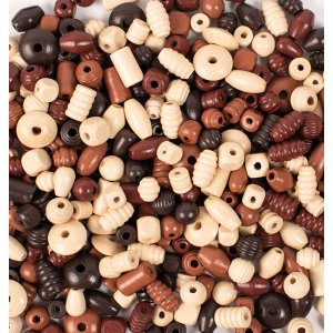 Perles en bois 250 g naturel