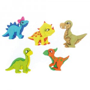 Boutons multicolores 23x19 - 27x22 mm - Dino