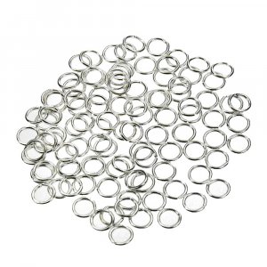 Boucle d'anneau 5 x 0,7 mm - argent 100 pcs. rond