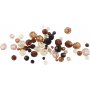 Perles en plastique  facettes Harmony - mixtes - dores - 50 g