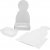 Botes de chambre de bb en forme de figurine - blanches - 6 pcs