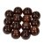 Perles en bois 14 mm - marron 18 pcs. diamtre du trou 3,0 mm