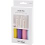 Stylos lumineux - Bleu clair, rose clair, violet, jaune - 4 x 30 ml