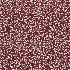 Tissu cir textile petite feuille rouge 20