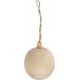 Boule de Nol en bois avec suspension - 6,4 cm