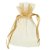 Sachet organza 7,5 x 10 cm - jaune dor