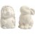 Animal salvateur - blanc - hrisson et livre - 2 pcs