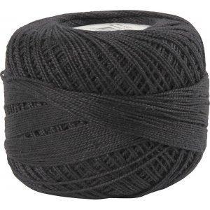 Fil de coton merceris - noir - 20 g