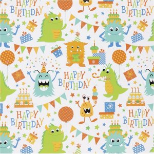 Papier cadeau - couleurs joyeuses - Anniversaire - 100 m