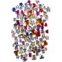 Strass - couleurs mlanges - Rond - 6+9+12 mm - 3600 pcs